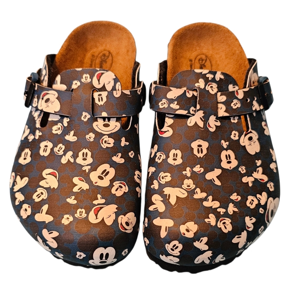 Birkenstock Boston Birko-Flor Mickey Mouse Clogs Kid's Size 26 US Size 8-8.5 NEW